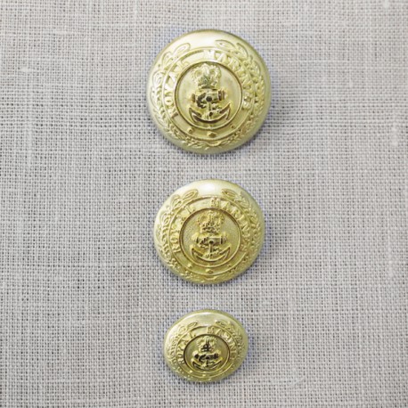 Metal button Royal Marine, col. Light gold