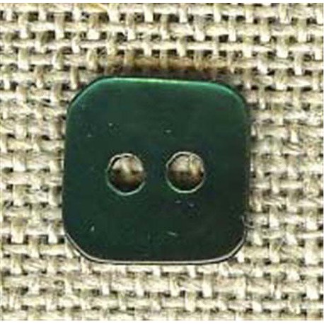 Pixel Teal enamelled mother-of-pearl button