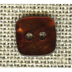 Pixel Fox enamelled mother-of-pearl button