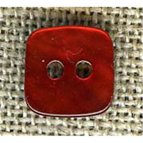 Pixel Tomato enamelled mother-of-pearl button