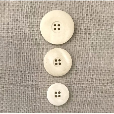 Bouton Polyester Façon Ivoire