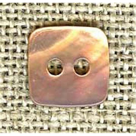 Pixel Pink tea enamelled mother-of-pearl button