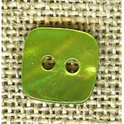 Pixel Pistachio nut enamelled mother-of-pearl button