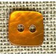 Pixel Pumpkin enamelled mother-of-pearl button