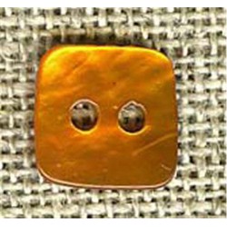 Pixel Pumpkin enamelled mother-of-pearl button