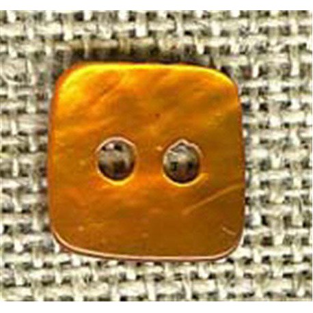 Bouton Nacre émaillée Pixel Citrouille