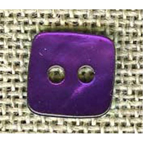 Pixel Purple enamelled mother-of-pearl button