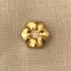 Metal Button Pétunia, col. Or/ Crystal