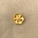 Metal Button Pétunia, col. Or/ Crystal