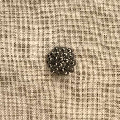 Little Top Metal Button Rosette, col. Cannon Grey