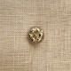 Little Top Metal Button Rosette, col. Light Gold
