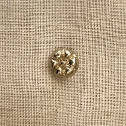 Bouton Métal Petit Haut Fleurette, col. Or clair