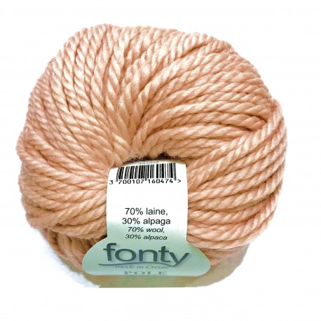 FONTY wool and alpaca knitting yarn,,qual. POLE, col. Angel 398