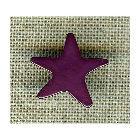 Patrick the starfish enamelled mother-of-pearl, col. Dark purple