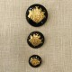 Metal Button Armoirie Lions Arms, col. Gold and Black Enamelled