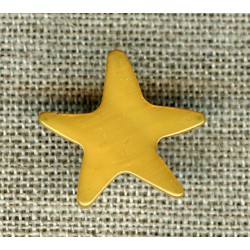 Patrick the starfish enamelled mother-of-pearl, col. Mustard