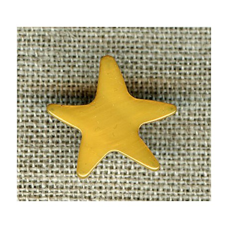 Patrick the starfish enamelled mother-of-pearl, col. Mustard