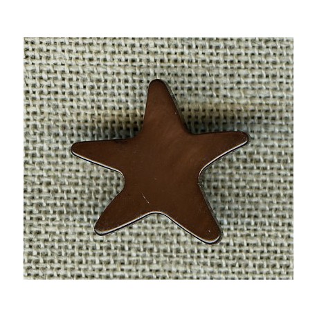 Patrick the starfish enamelled mother-of-pearl, col. Mocha