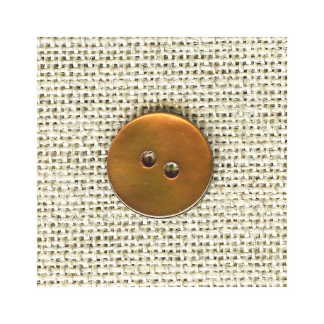 Enamelled mother-of-pearl confetti button, col. Marmalade 61