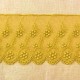 Embroidery Tulle Lace Fleurs perlées, Col. Mustard