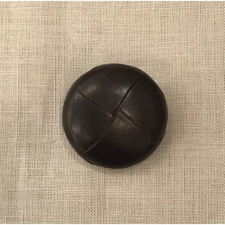 XL Leather Coat Button col. Chocolate