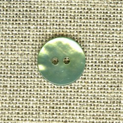 Enamelled mother-of-pearl confetti button, col. Green water 370
