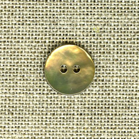 Enamelled mother-of-pearl confetti button, col. Honey 62