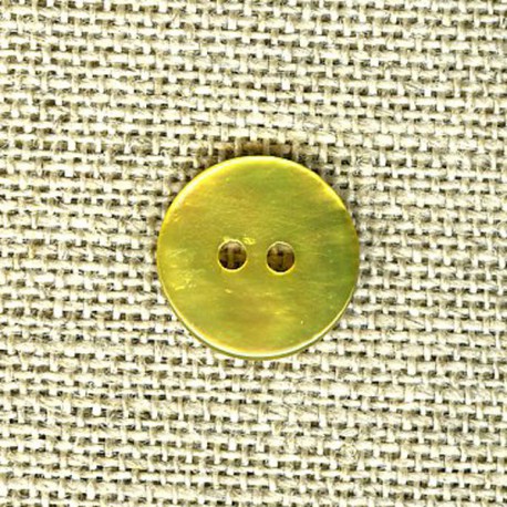 Enamelled mother-of-pearl confetti button, col. Lemon 50