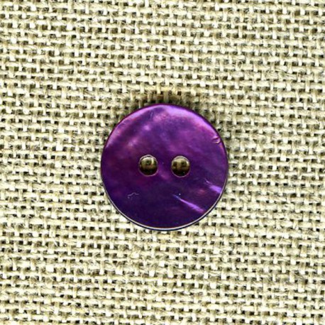 Enamelled mother-of-pearl confetti button, col. Thistle 73