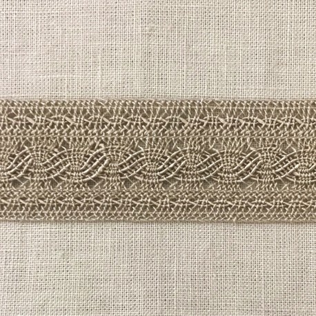 Ruban Guipure Entre Deux Chainette, col. Lin