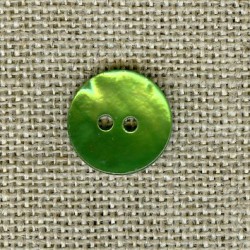 Enamelled mother-of-pearl confetti button, col. Frog 410