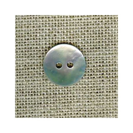 Enamelled mother-of-pearl confetti button, col. Iceberg 34
