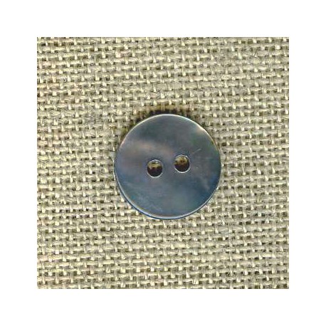 Enamelled mother-of-pearl confetti button, col. Azure 35