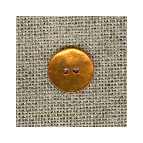 Enamelled mother-of-pearl confetti button, col. Mandarin 530