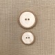 Enamelled White Mother of Pearl Button Rue Cambon, col. Glitter Or