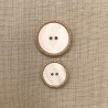 Bouton Nacre Blanche Emaillée Rue Cambon, col. Glitter Or