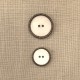 Bouton Nacre Blanche Emaillée Rue Cambon, col. Glitter Carbone