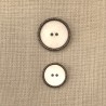 Bouton Nacre Blanche Emaillée Rue Cambon, col. Glitter Carbone