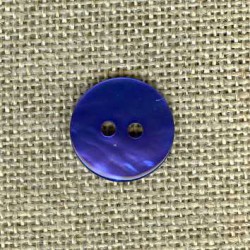 Enamelled mother-of-pearl confetti button, col. Indigo 310