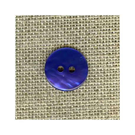 Enamelled mother-of-pearl confetti button, col. Indigo 31