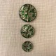 Enamelled Mother of Pearl Button Olympia, col. Natural/ Naturel/ Imperial Green