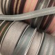 Striped grosgrain ribbon Girly, col. Pearl/ Silver