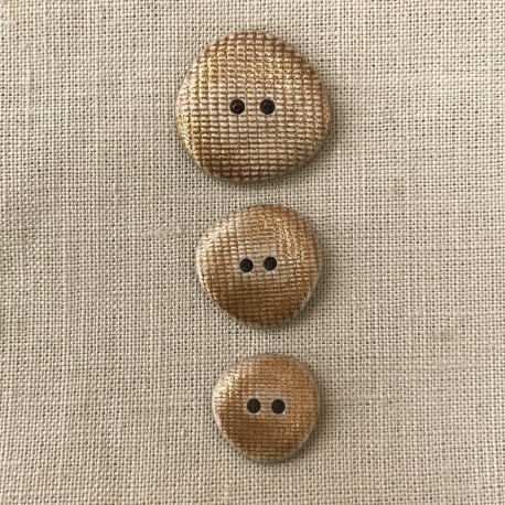 Polyester Button Galet, col. Mordoré