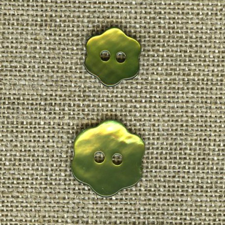 New enamelled mother-of-pearl flower, Pistachio 43