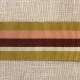 Striped Gros Grain Bayadère Ribbon Panama, col. Mustard, Fadded Rose, Strawberry, Muesli 560 